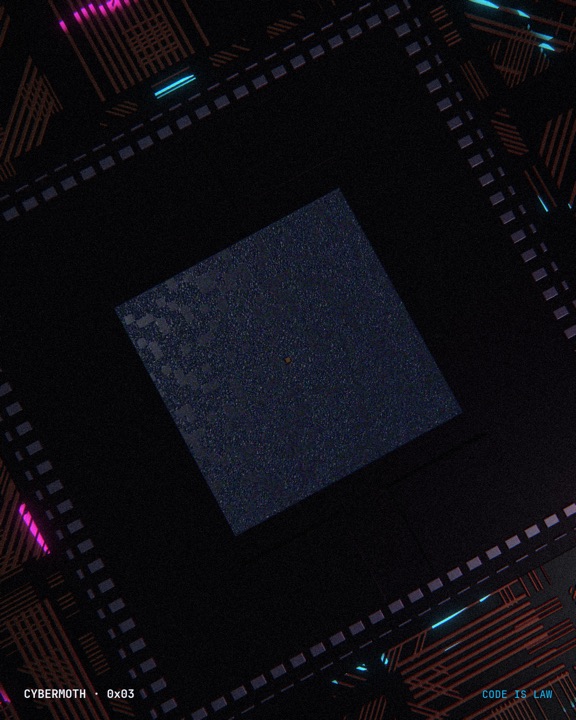 Close-up of a GPU die